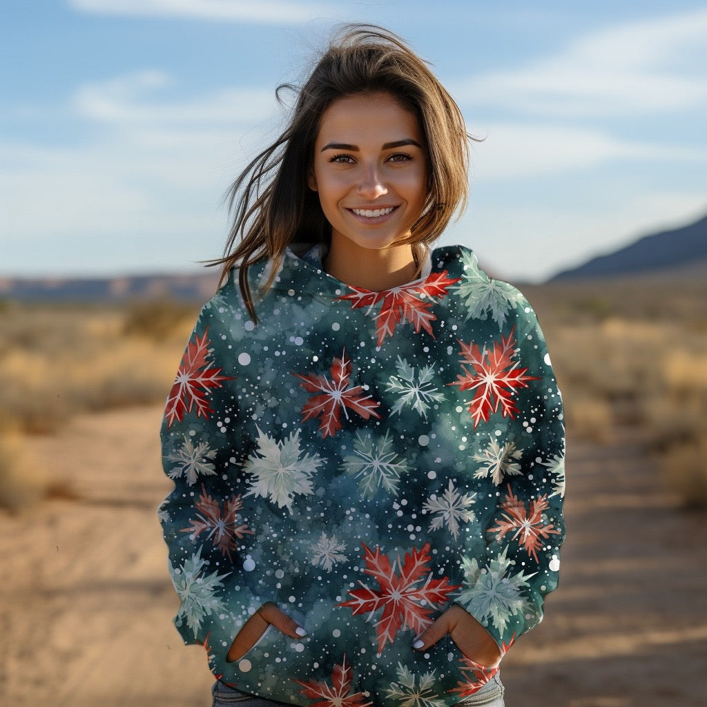 Grüne Schneeflocke Winterzeit Aktuelle Vorbestellung